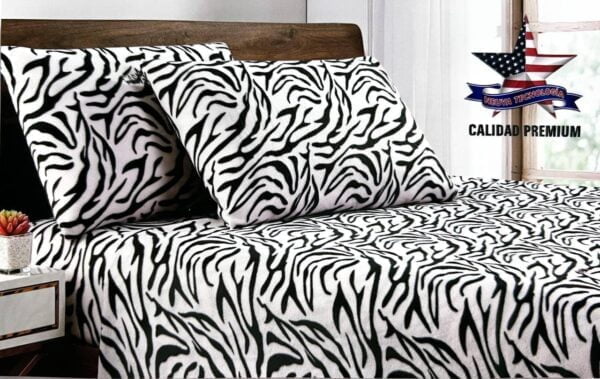 JUEGO DE SÁBANAS POLAR ESTAMPADO 1 1/2 - Imagen 4