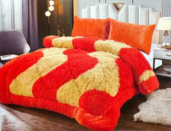 EDREDON PIEL DE MONO CON CORDERITO
+ 2 FUNDAS DE ALMOHADA - Imagen 3