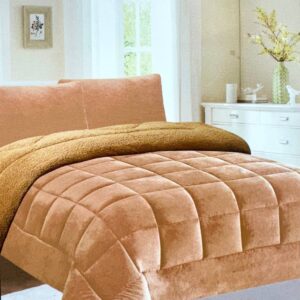 EDREDÓN GOLDSUN CUADRO PIEL CON CORDERITO + 2 FUNDAS DE ALMOHADA