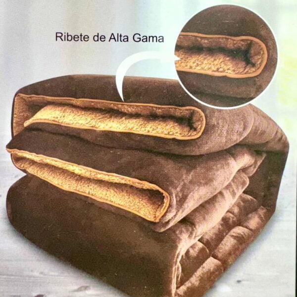 EDREDÓN GOLDSUN CUADRO PIEL CON CORDERITO + 2 FUNDAS DE ALMOHADA - Imagen 3