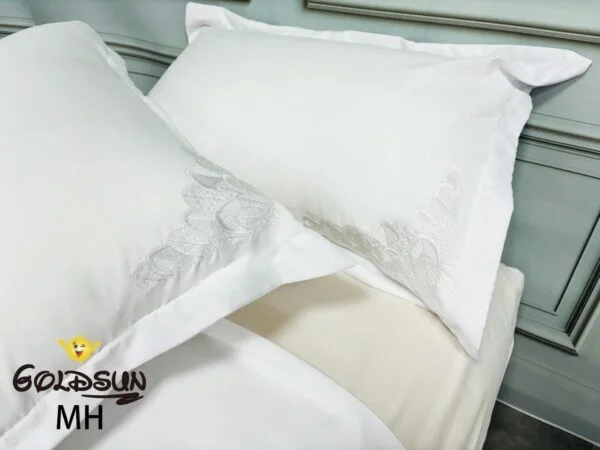 SÁBANAS GOLDSUN LISAS C/ DISEÑO BORDADO EN FUNDAS - Imagen 6