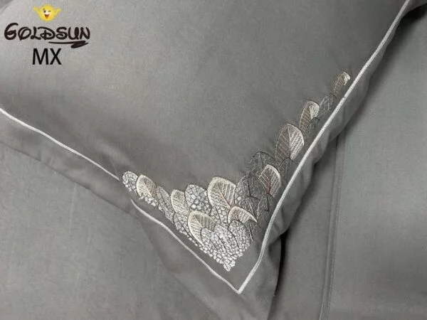 SÁBANAS GOLDSUN LISAS C/ DISEÑO BORDADO EN FUNDAS - Imagen 4