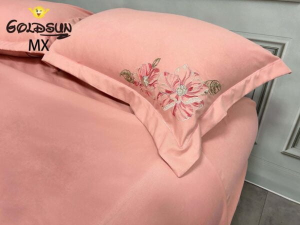 SÁBANAS GOLDSUN LISAS C/ DISEÑO BORDADO EN FUNDAS - Imagen 5