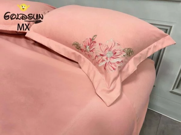 SÁBANAS GOLDSUN LISAS C/ DISEÑO BORDADO EN FUNDAS - Imagen 5