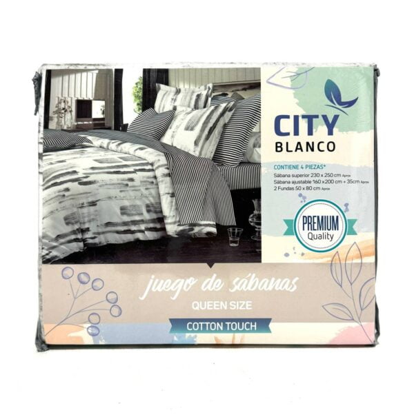 JUEGO DE SÁBANAS CITY BLANCO - Imagen 3
