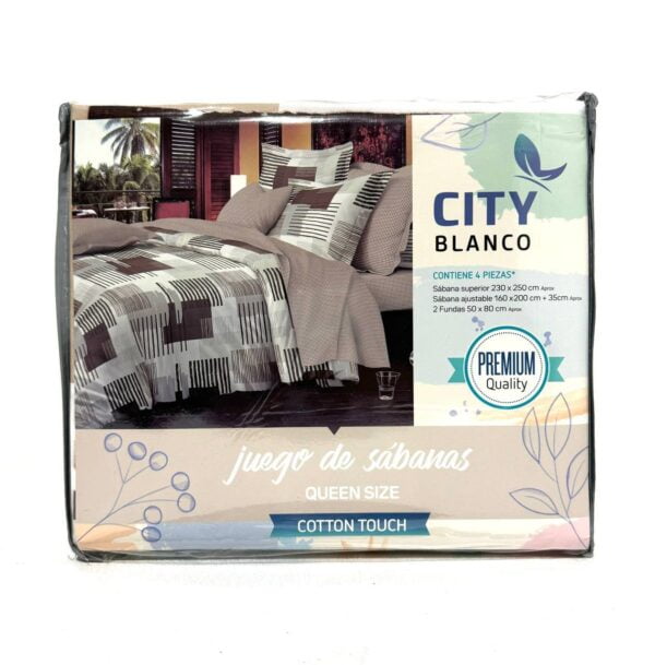 JUEGO DE SÁBANAS CITY BLANCO - Imagen 33