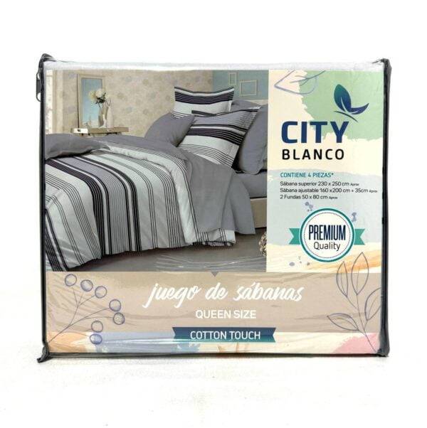 JUEGO DE SÁBANAS CITY BLANCO - Imagen 7