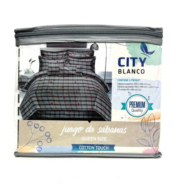 JUEGO DE SÁBANAS CITY BLANCO - Imagen 30