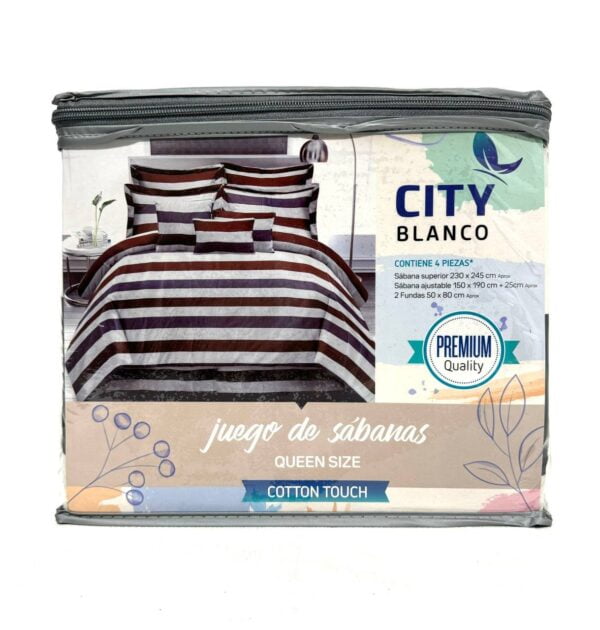 JUEGO DE SÁBANAS CITY BLANCO - Imagen 12