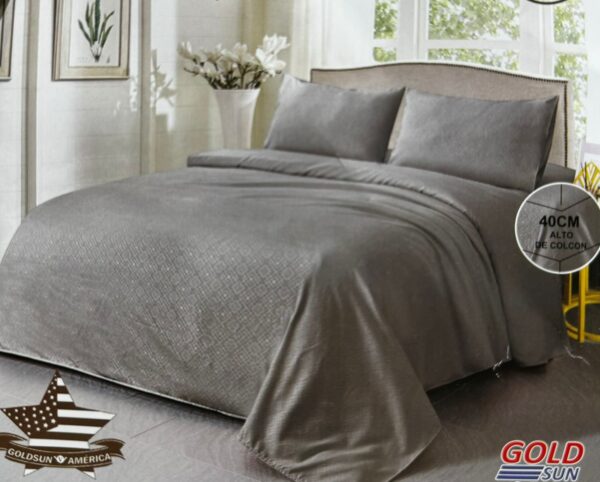 SÁBANAS GOLDSUN LISA CON TEXTURA 2500 HILOS - Imagen 2