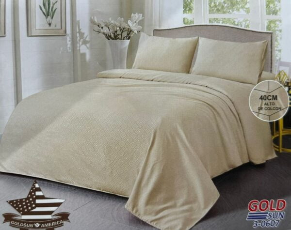 SÁBANAS GOLDSUN LISA CON TEXTURA 2500 HILOS - Imagen 6