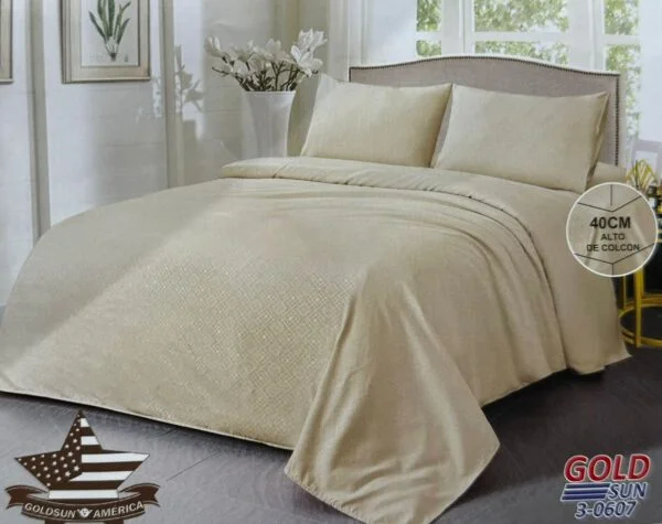 SÁBANAS GOLDSUN LISA CON TEXTURA 2500 HILOS - Imagen 6