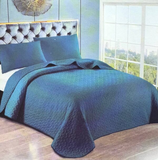 COBERTOR REVERSIBLE LISO + 2 FUNDAS DE ALMOHADA 2 1/2 - Imagen 2
