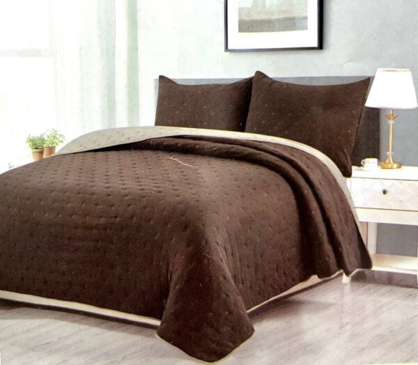 COBERTOR REVERSIBLE LISO + 2 FUNDAS DE ALMOHADA - Imagen 6