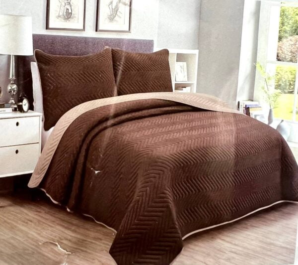 COBERTOR REVERSIBLE LISO + 2 FUNDAS DE ALMOHADA - Imagen 4