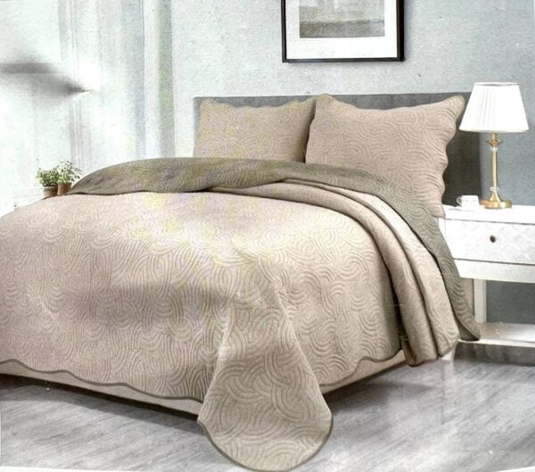 COBERTOR REVERSIBLE LISO + 2 FUNDAS DE ALMOHADA - Imagen 3