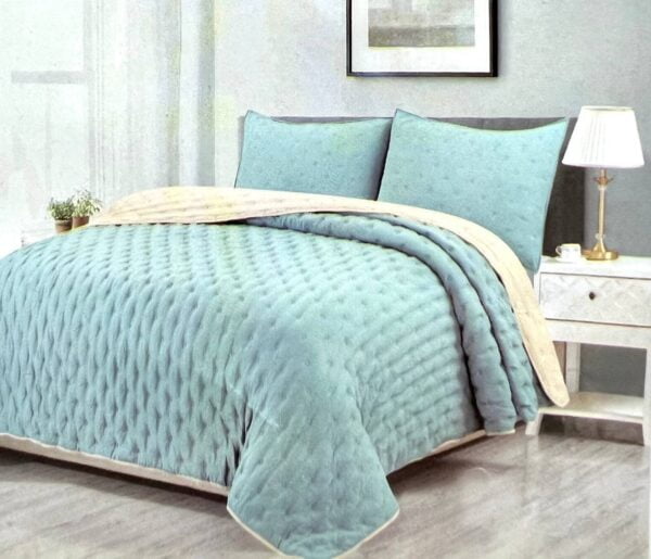 COBERTOR REVERSIBLE LISO + 2 FUNDAS DE ALMOHADA KING SIZE - Imagen 6